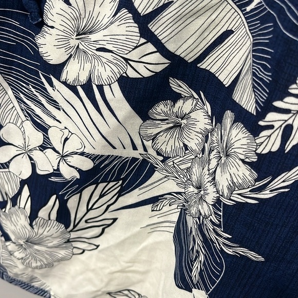 Palmwave Hawaii Sleeveless V-Neck Tropical Print Shift Dress Rayon Cinch Waist - Picture 13 of 13